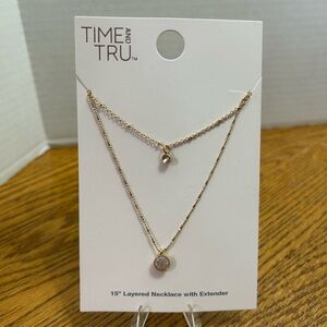 Time and Tru Gold Double Chain Necklace